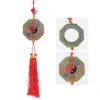 Estatuetas decorativas muy bien chinês feng shui zodiac tai chi baguua espelho pingente da cidade de carro interior retrovisor decorações de casa