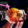 Creative 3D Transparent Fish Shape Bar Cocktail Glass Party Thocking Thung Lovely Smoothies Bowl Cup Cold Drink Tiki Glasögon Mugg 240416