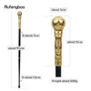 Golden Luxury Round Griff Fashion Walking Stick für Party Dekorative Wanderrohr Eleganter Crosier Knopf Walking Stick 93 cm 240416