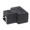 1 à 2 façons de câble de réseau Ethernet LAN RJ45 Adaptateur de connecteur de séparateur féminin pour les stations d'accueil pour ordinateur portable RJ45 Connecteur Adaptateur