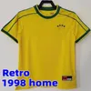 1998 2002 Retro Kids Kits Brasil Soccer Trikots Hemden Carlos Romario Ronaldo Ronaldinho Camisa de Futebol Rivaldo Adriano 98 94 02 Kinder Sets Fußball -Trikotssey
