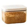 Garrafas de armazenamento Caixa de alimentos selados Cozinha de vedação automática para recipiente à prova de umidade à prova de vazamentos de cereal