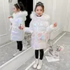 Вниз пальто дети Зимние парки с конфетной сумкой 3-12 лет подростки для девочек кардиганская куртка снега Школа верхняя одежда для хлопкового стекла
