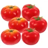 Decorative Flowers 6 Pcs Imitation Tomato Toys Vegetable Decorations False Plastic Fake Showcase Display Props Toddler