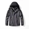 Mens Windproof and Warm Trendy Three in One Piece Detachable Waterproof Womens Coat