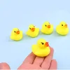 Baby Bath Toys Kids Floating Bath Toys Mini Swimming Rings gummi Yellow Ducks Fishing Net Washing Swimming Toddler Toys Water Fun