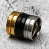Anneaux de bande 4 mm sonnerie lisse en douceur noire en acier inoxydable en acier inoxydable pour hommes d'anneau d'anniversaire d'anniversaire Q240427