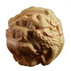 Decorative Figurines 4.5cm Chinese Zodiac Collection Boxwood Carving Solid Wood Statue Fitness Ball Feng Shui Pendent Craft Gift