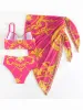 SET VIGBREVIYA STAMPA SEXY SEXY GIKIRT HIGHT BIKINI BIKINI SET DONNE SUGGERIMENTO 2023 SUD SUD UP SUGGI SUSTIME SIMPA