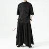 Ethnische Kleidung Sommer Chinesisches traditionelles Kleid Plussize hochwertiger Bambus Jacquard Hemd Männer ICSILK Kurzarm Vintage Hanfu Top