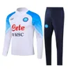 24/25 Napoli Tracksuit Soccer Jacket Football Kit 2023 2024 SSC Naples AE7 Мужчины и Детские тренировочные костюмы Тута Чандал Squitch