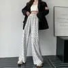 Kadın Pantolon Kadın Sweatpants Geniş Bacaklı Koreli Pileli Yüksek Belli Pantolon Y2K Kawaii Giyim Sokak Giyim Mektubu gevşek Mujer