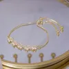Link Bracelets Luxury Sweet Dainty Flower Star Charm Bracelet Micro Zircon Pendant For Women Gift String Bangle Anniversary
