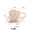 Tassen Roman Hand gezeichnet Kaffee und Teetassen Kreative Herzbecher Keramikmilchbecher J240428