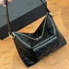 23b hobo saco de axila de moda vintage feminino bolsa de ombro de couro diamante hardware dourado hardware metal cc fivela de luxo com bolsa de bolsa de bolsa de compras de aeroporto 28cm