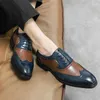 Casual Shoes Italy High Quality Pointed Fashion Oxford Lace Up Men's Style Luxury Moccasin Leather