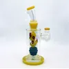 Mini kleine Öl -Dab Rigs 9,8 Zoll Bfastpluto Recycler Öl Rigs Shishs kleiner Glaswasserrohrrohrrohrrohr Blase Dab Bong und 14mm kleine Schüssel und kostenloser Versand