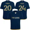 2024 2025 Vancouver Futbol Formaları Beyaz Ahmed Gauld Cubas Schopf Adekugbe Vite Whitecaps 24 25 Futbol Erkekleri Çocuk Gömlek