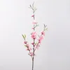 Dekorativa blommor 1 PC Artificial Peach Blossom grenar Spring Plum Cherry Silk Flower For Home Wedding Party Decoration Supplies