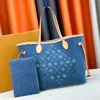 Denim Blue Designer -Einkaufstasche Frauen hochwertige Umhängetasche berühmte Designer Geldbeutel Großer Reise -Einkaufstasche Käufer Totes Lady Mommy Composite Bag Handtaschen Handtaschen