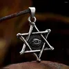 Colliers pendentifs Fashion Creative hexagram pour hommes femmes en acier inoxydable Eye Of Horus Bijoux vintage Cadeaux en gros