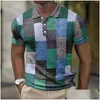 Men's Polos Mens S Man Shirt Leisure Rags Imprimé Shirts Casual Short Mesh Mesh Cloue Clothing Summer Tees Surdimension