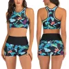 Définir les femmes imprimées en haut deux pièces en bikini ensembles de maillot de bain Pushup 2023 Summer Beach Wear Swimwear Brésilien Biquini Suite de la natation