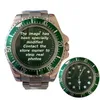 Designer Mens Automatic Mechanical Watches 43 mm Full Inoxydle en acier inoxydable Classement de glissement Swimmingwatchs Green Luminal Watch Montre de avec boîte