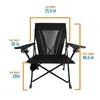 Camp Furniture XXL Dual Lock Portable Camping Chair - Stöder upp till 400 kg mångsidiga vikbara sportmatta