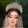 Clips de cheveux A341 Princesse Crowns Wedding Tiara Crystal Bridal Headpieces Party Bijoux Headwear Ornements Accessoires