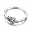 Anéis de banda Sparkling Petal Crown Crescent Leaf Meteor Ring for Women S925 Sterling Silver Womens Jewelry Girls Birthday Gift Transparent CZ Q240427