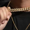 Hip Hop Iced Diamond Moissanite Gra gecertificeerde Cubaanse link Populaire rapper Gold Golde Cubaanse ketting ketting sieraden