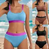 Swimwwear teen Teen Swim Tops Womens Sexy Beach Bikini Swimsuit Fashion Two Set Femmes Swimming Shorts and Shirt