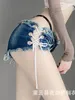 Shorts femminile Donne Denim Sexy sexy seducente Flirt uniforme Lace su Nappel Legate cave Legioni Short Summer Jeans Tentation Mupy Mupy