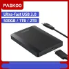 Drives Paskoo HDD 2,5 '' Drive dur externe portable 500 Go / 1Tb / 2Tb USB3.0 Compatible pour PC, Mac, Desktop, MacBook, Xbox