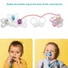 50pcs Clear Food Grade BPA Free Silicone Baby Pacifier Chain Clip Nipple Holder Rings Dummy Attache Sucette For Mam Nuk Button 240416