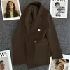 Veste femme plus extérieure Blazer Veste féminine chic Chic Elegant Office Casual Office Lady Suit coréen Fashion Tabord Solie Mabouillage All Seasons 2024