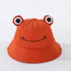 Berets DeePom Hat Women Cartoon Frog Cotton Bucket Fashion Cute Cap For Girls Gorros Summer Sun Female