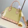 Top Luxury Patent Shell Bag Bag Bolse Bolsas cruzadas Bolso de hombro Bolsas de noche Bolsas de lujo para mujeres Magno de color sólido