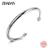 Zdadan 925 Sterling in argento aperto braccialetti braccialetti per donne regali di gioielli di moda 240417