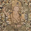 Dekoracyjne figurki Tybetu Buddyjskie thangka wiszące jak jedwabna haft haftowa Qianshoufo Kolekcja prezentów