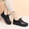 Casual Shoes Winter Women's Flats 2024 Waterproof Non-slip Warm Soft Sole Low Top Lightweight Working Ladies Leather