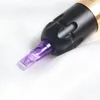 50pcs / boîte cartouches de tatouage jetables aiguille RL RS RM M1 Purple Permanent Feed-Lip Makeup Needles For Tattoo Machine Pen 240416