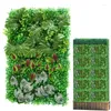 Dekorativa blommor Konstgjorda trädgårdsstaket Faux Hedge Privacy Screen Leaf Paneler för inomhus utomhusbakgårdsdekorationsförsörjning