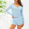 Y2K 2 pièces Pyjama Set Femmes Floral Imprimé en dentelle Trime Rond Coul Long Sorcèlement Crop Top Chic Fairy Grunge Loungewear Hortwear 240426