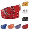 Bältespunk Buckle Belt Design Thin Knutted For Women Mens Womens Casual Canvas midja Luxus Marken