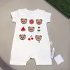 Summer Baby Girl Girl Cartunato Cartoon Bear Stamping Designer Luxury Rompers Pure Cotton Newborn salti per bambini per ragazzi Abbigliamento per bambini