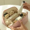 Storage Bags Female Makeup Bag Portable Case Large Opening Moisture-proof Great Faux Leather Travel