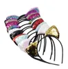 Mignon glitter flip sequins Cat Ear Girl Hair Band Hair Hoop Kids Women Cat Bands Cat Bands Halloween Headress Gifts8852747