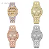 Factory Wholesale Custom Gold-plaquée CZ VVS VVS Moisanite Diamond Full Iced Out Watch